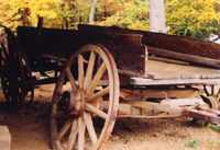 A wagon at Cades Cove