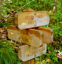 Slickrock trail signs