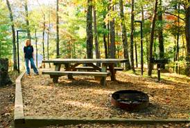 A primitive campsite on Santeetlah Lake