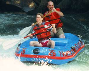 Whitewater rafting in Nantahala Gorge